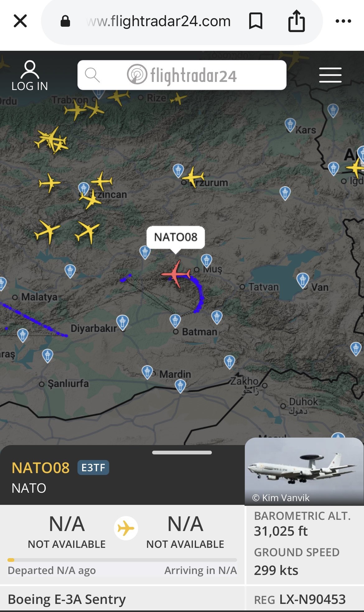 Nato Erken Uyarı Uçakları Batman Semalarında 72