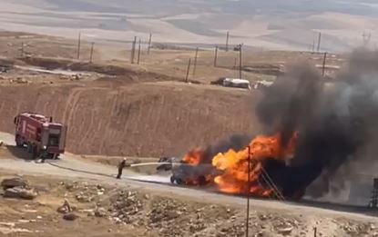 Batı Raman'da Vinç Yangını! Petrol Kuyusu Yakınında Büyük Panik (4)