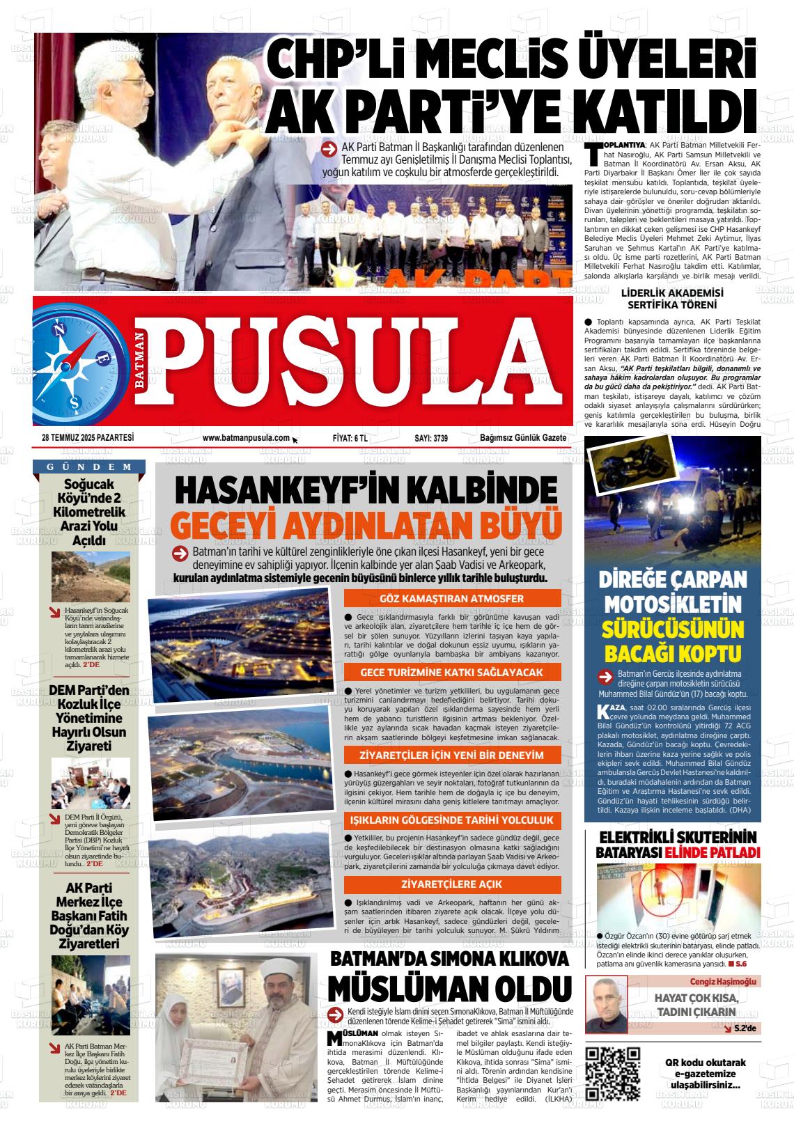 Batman Gazete Manşetleri 28 Temmuz 2025 (1)