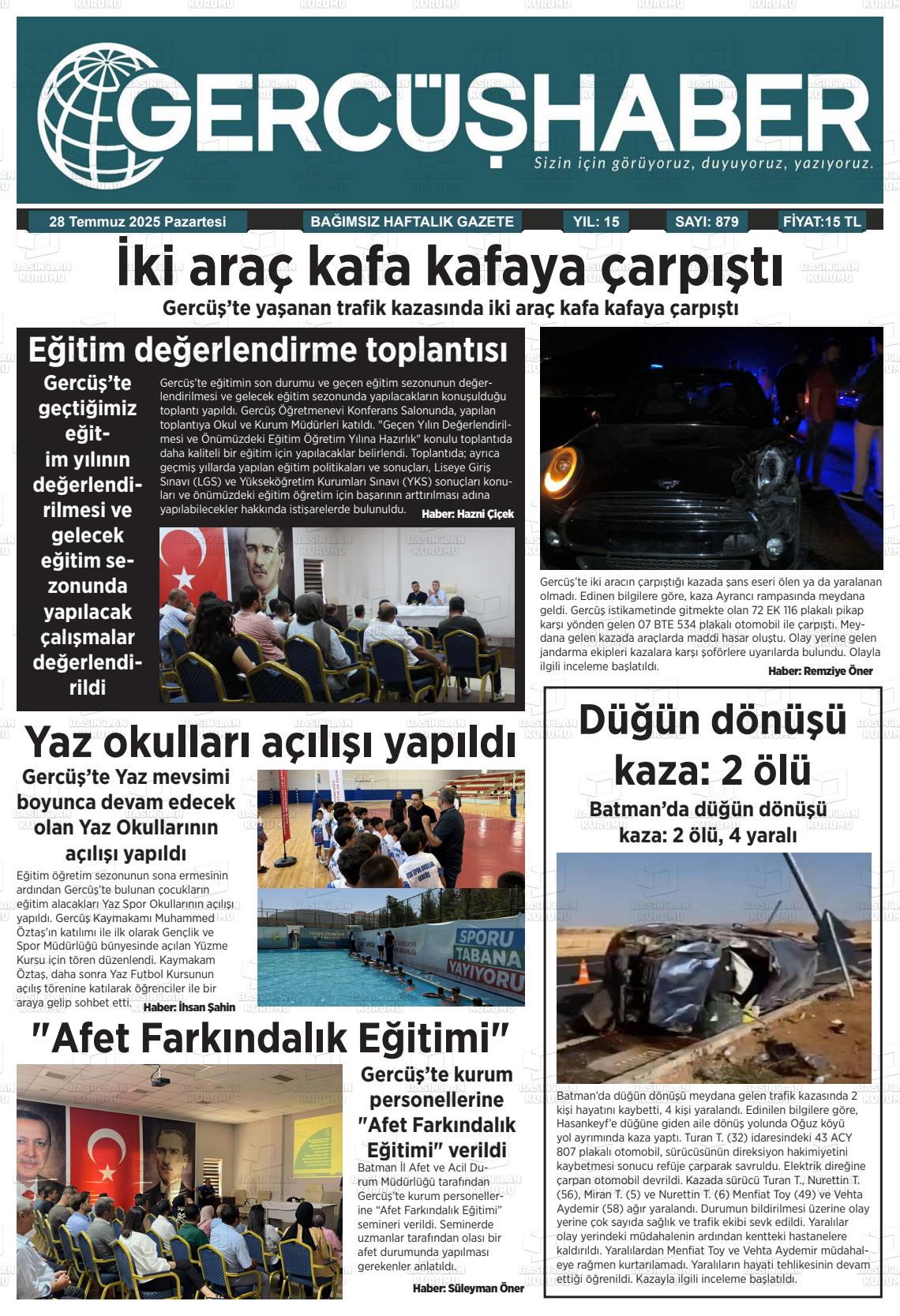 Batman Gazete Manşetleri 28 Temmuz 2025 (7)