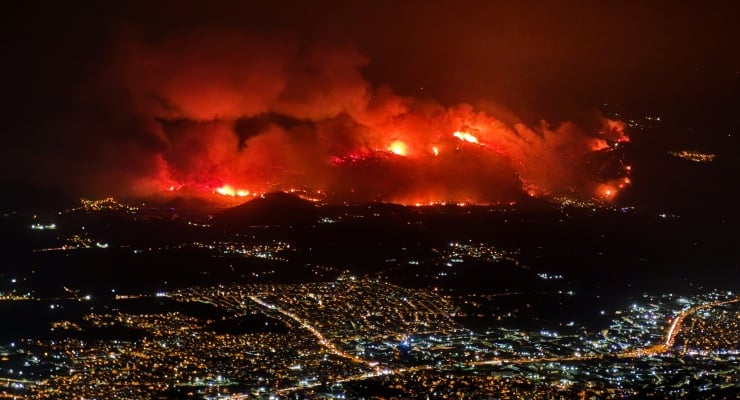 Bursa Yangın Felaketiyle Boğuşuyor Gürsu Ve Kestel Arasındaki Yangın Büyüyor, Köyler Tahliye Edildi! (2)