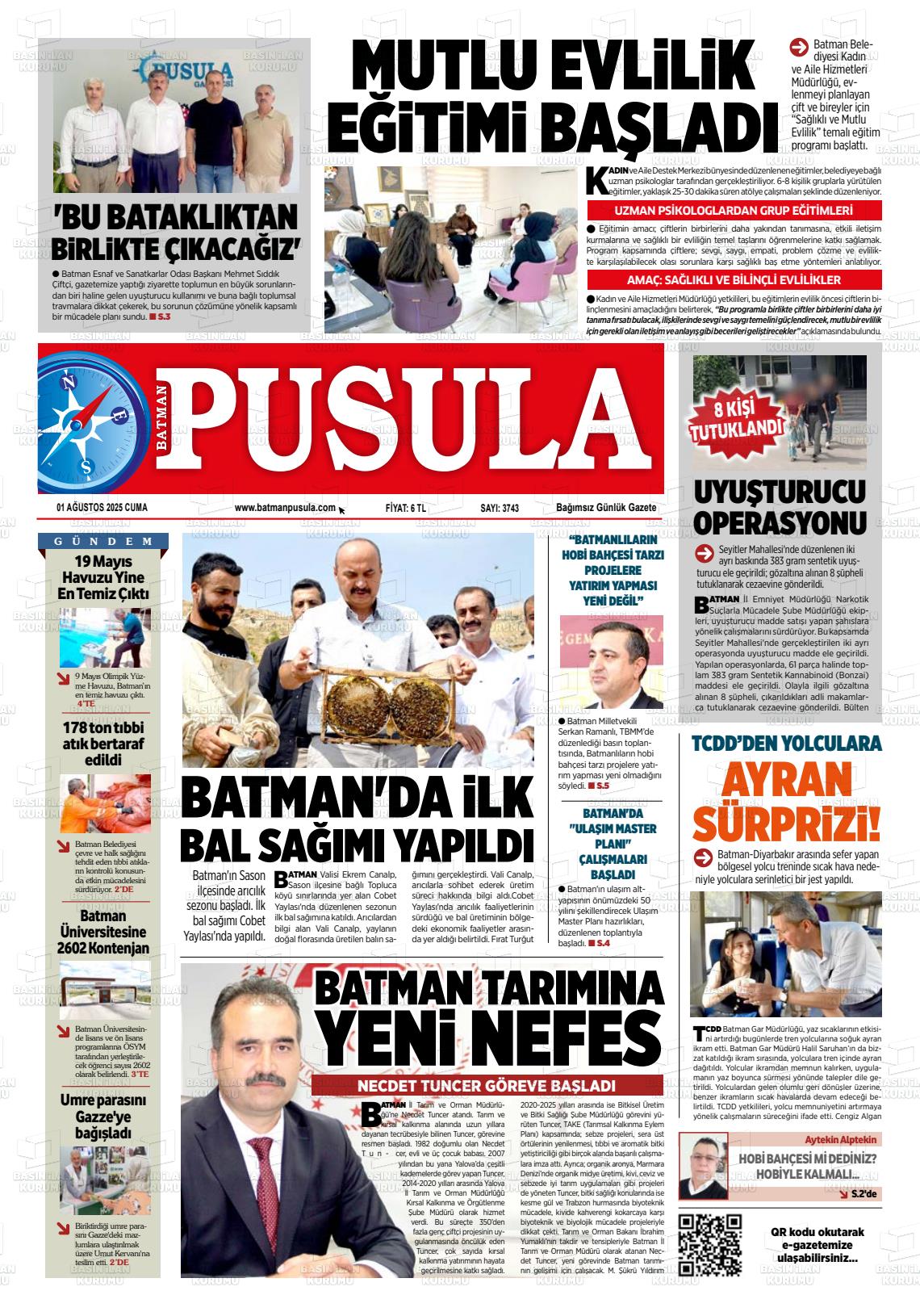 Batman Gazete Manşetleri 1 Ağustos 2025 (1)