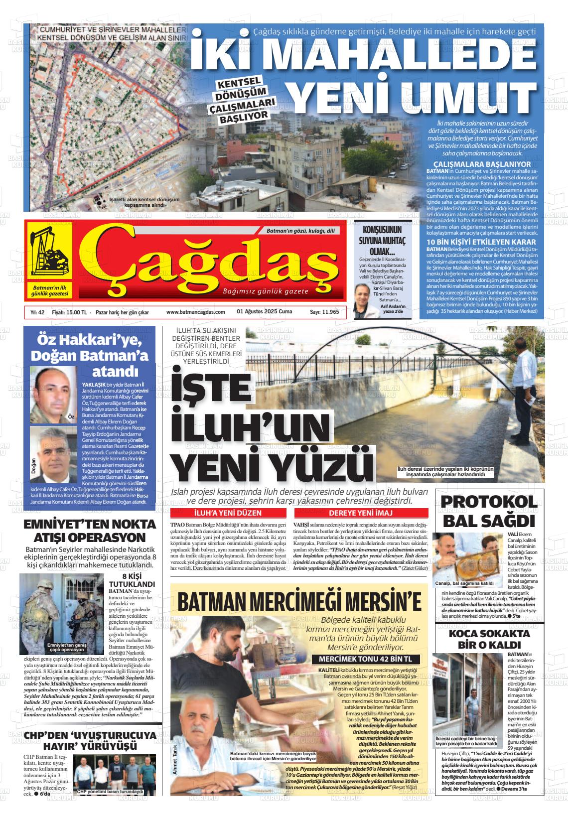 Batman Gazete Manşetleri 1 Ağustos 2025 (3)