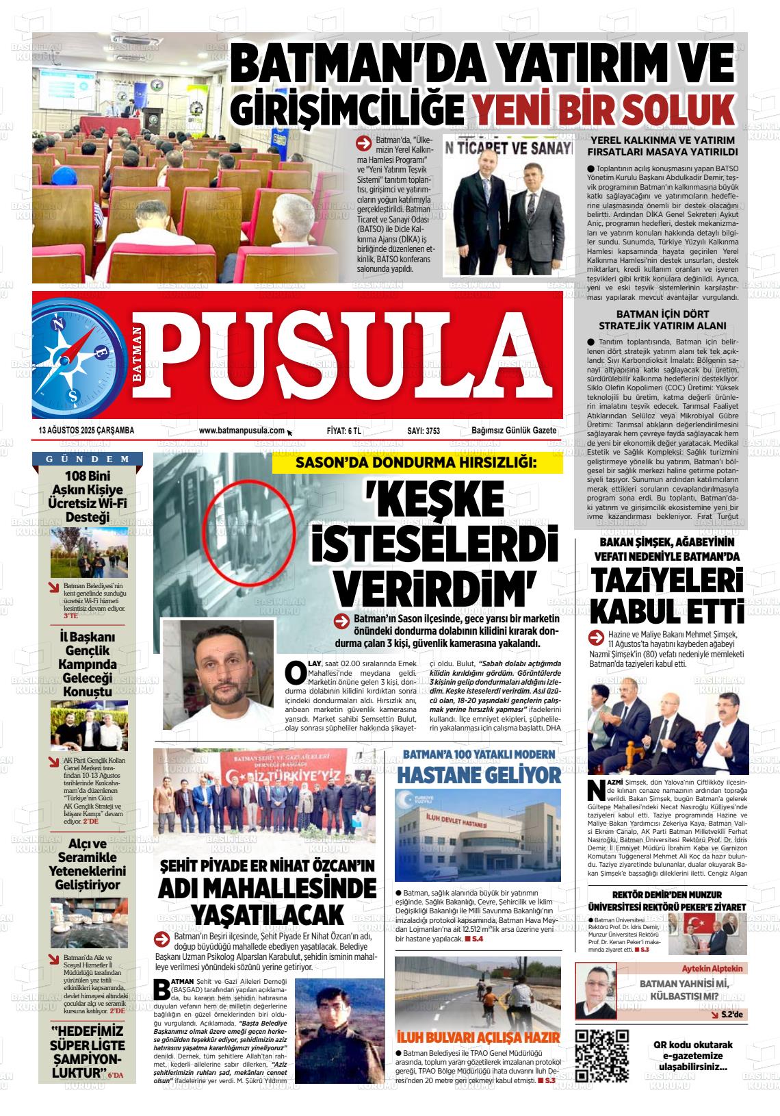 Batman Gazete Manşetleri 13 Ağustos 2025 (5)