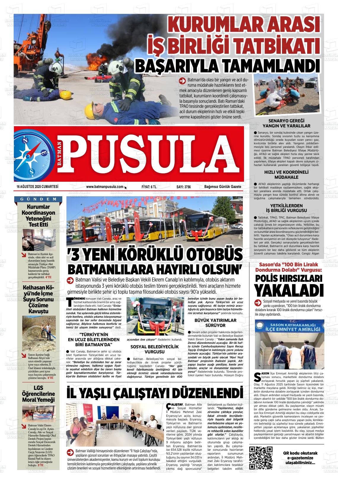 Batman Gazete Manşetleri 16 Ağustos 2025 (5)