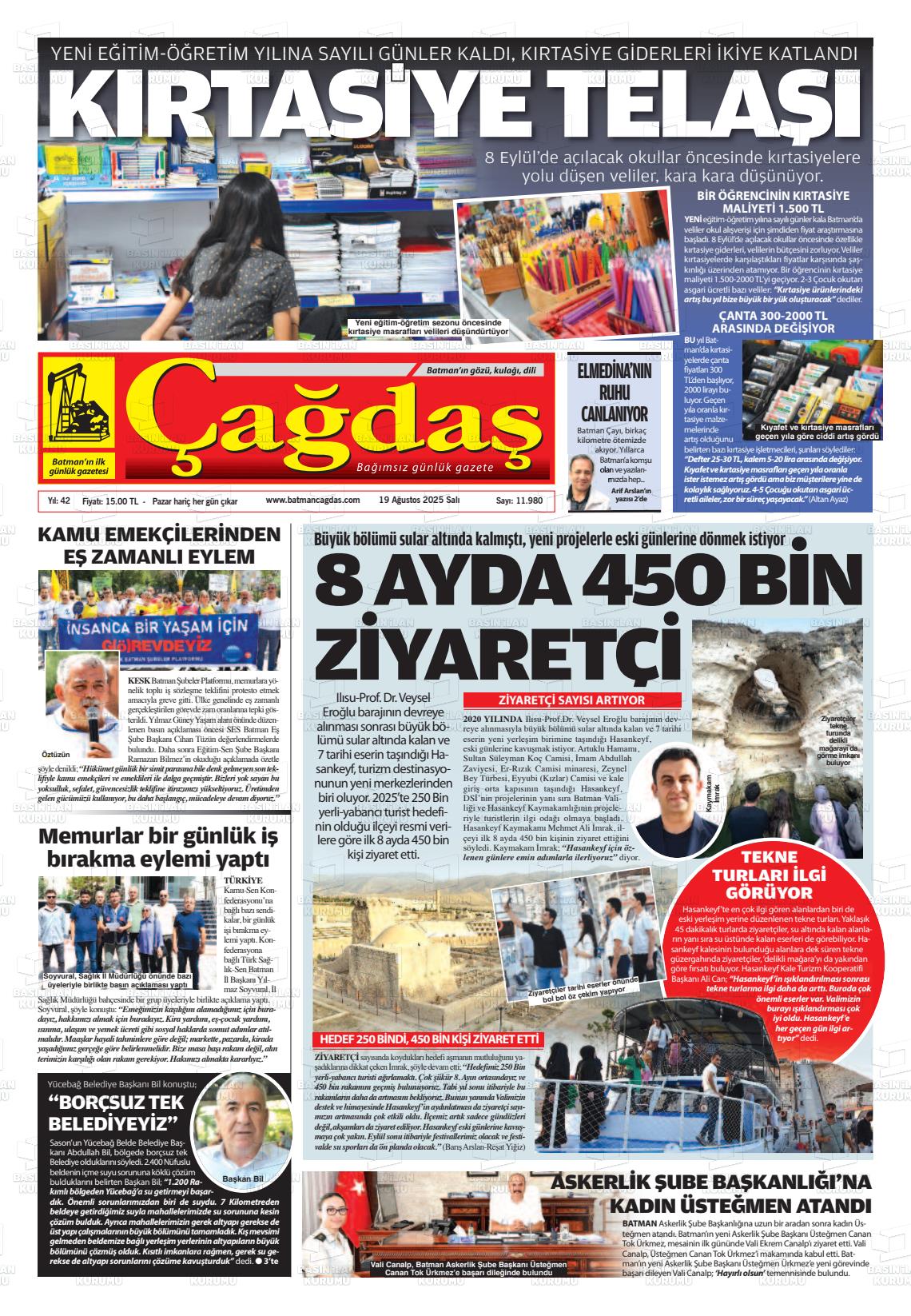 Batman Gazete Manşetleri 19 Ağustos 2025 (3)