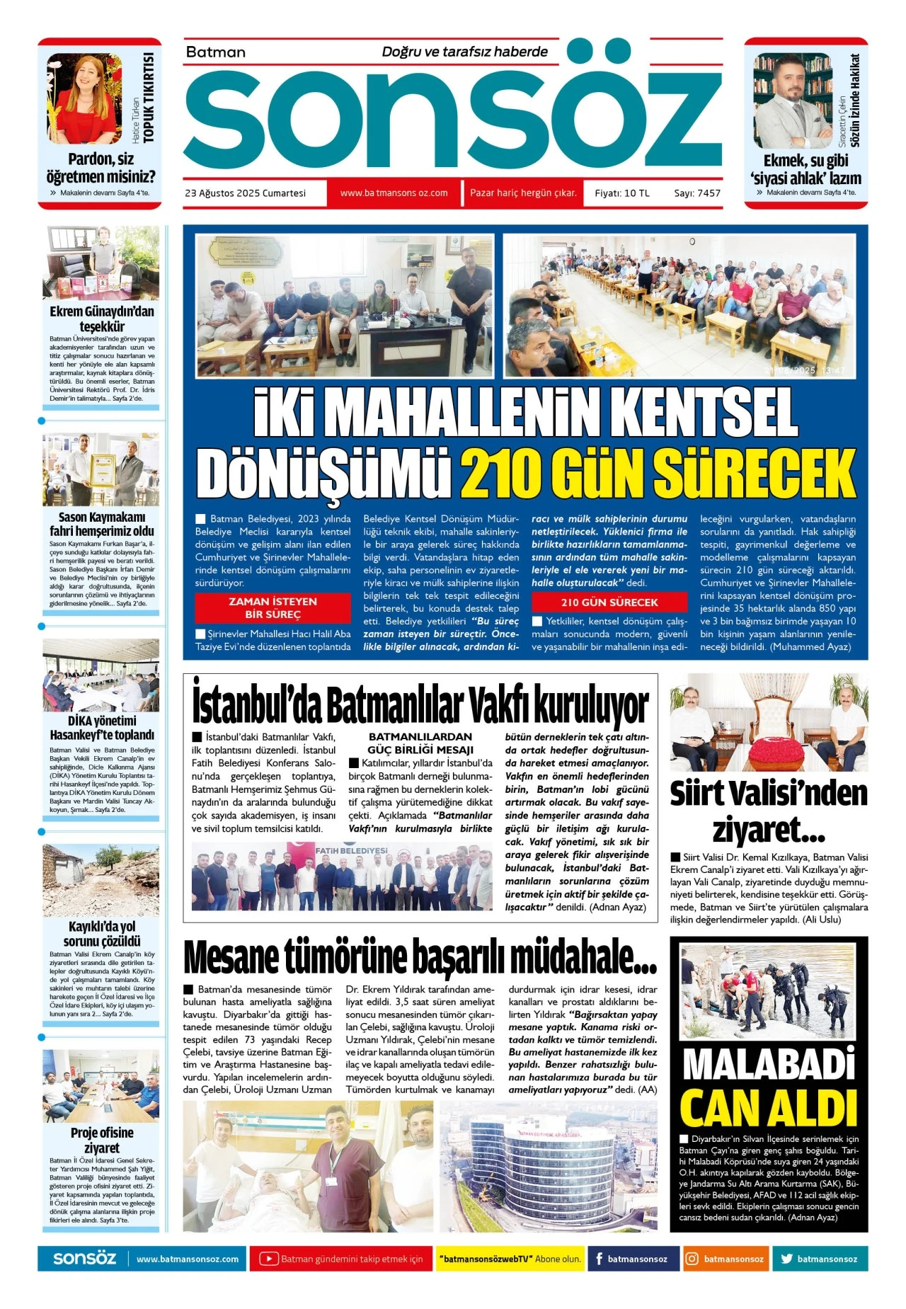 Batman Gazete Manşetleri 23 Ağustos 2025 (1)-1