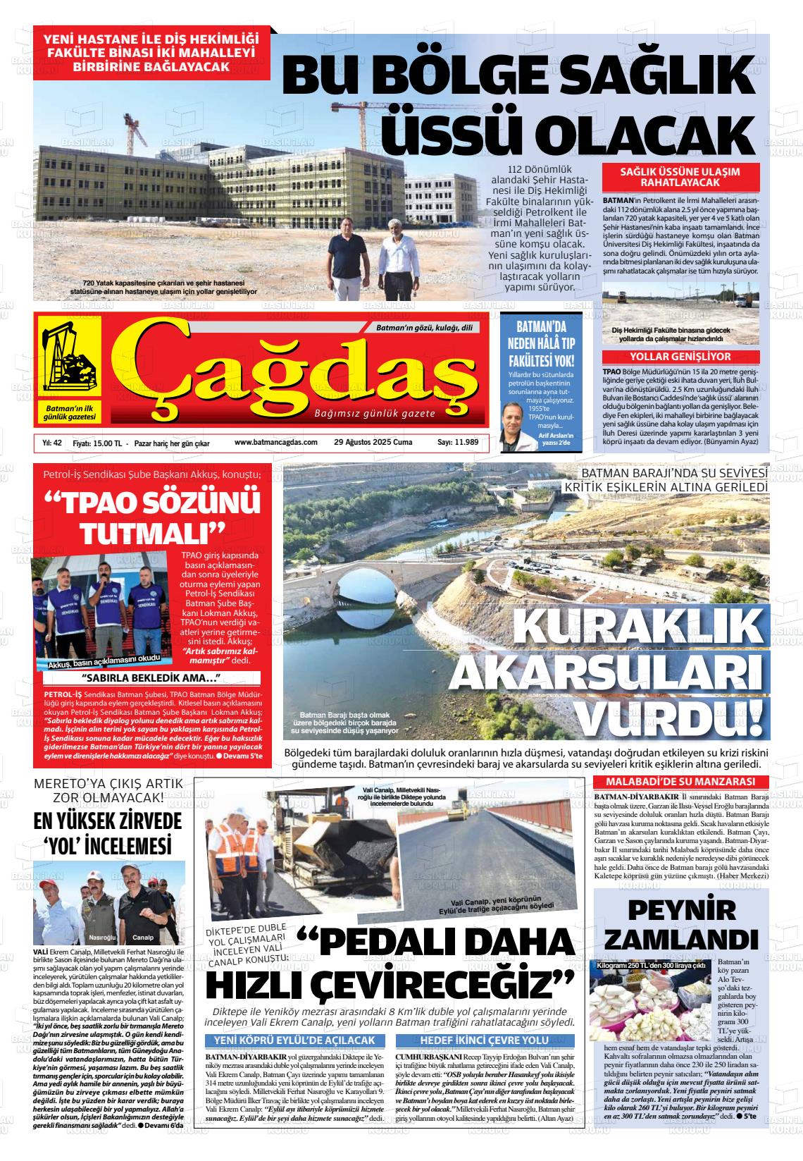 Batman Gazete Manşetleri 29 Ağustos 2025 (4)