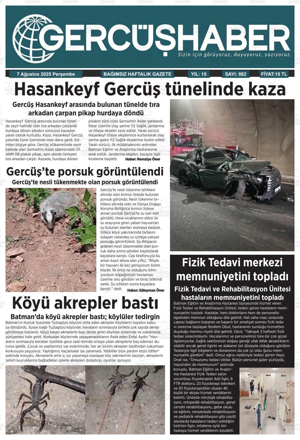 Batman Gazete Manşetleri 7 Ağustos 2025 (6)