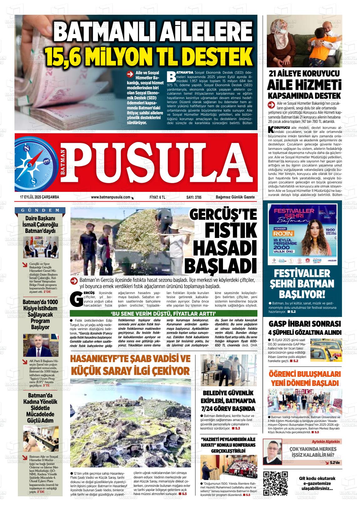 Batman Gazete Manşetleri 17 Eylül 2025 (5)