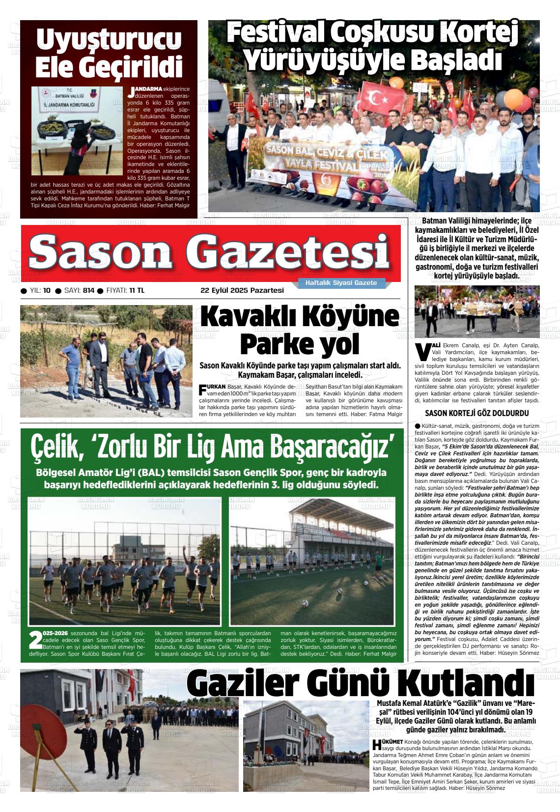 Batman Gazete Manşetleri 22 Eylül 2025 (7)