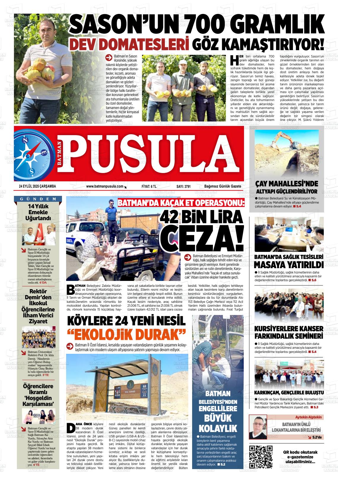 Batman Gazete Manşetleri 24 Eylül 2025 (1)