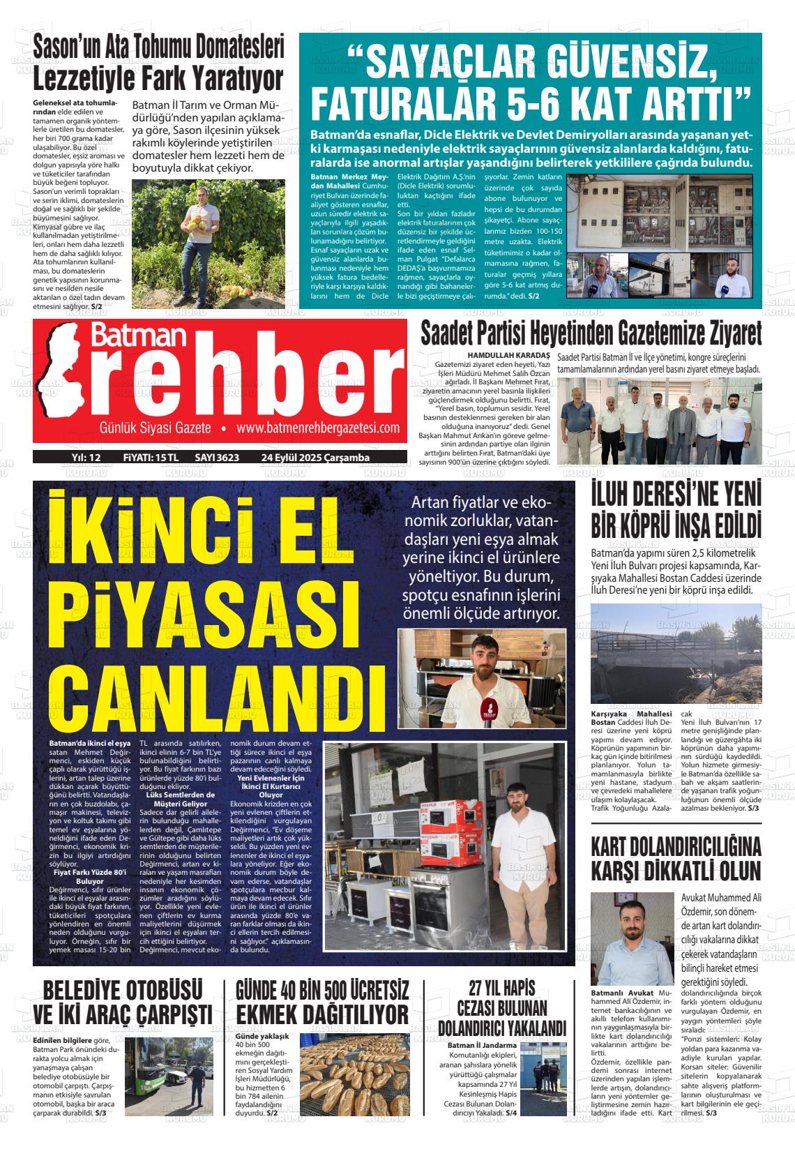 Batman Gazete Manşetleri 24 Eylül 2025 (5)