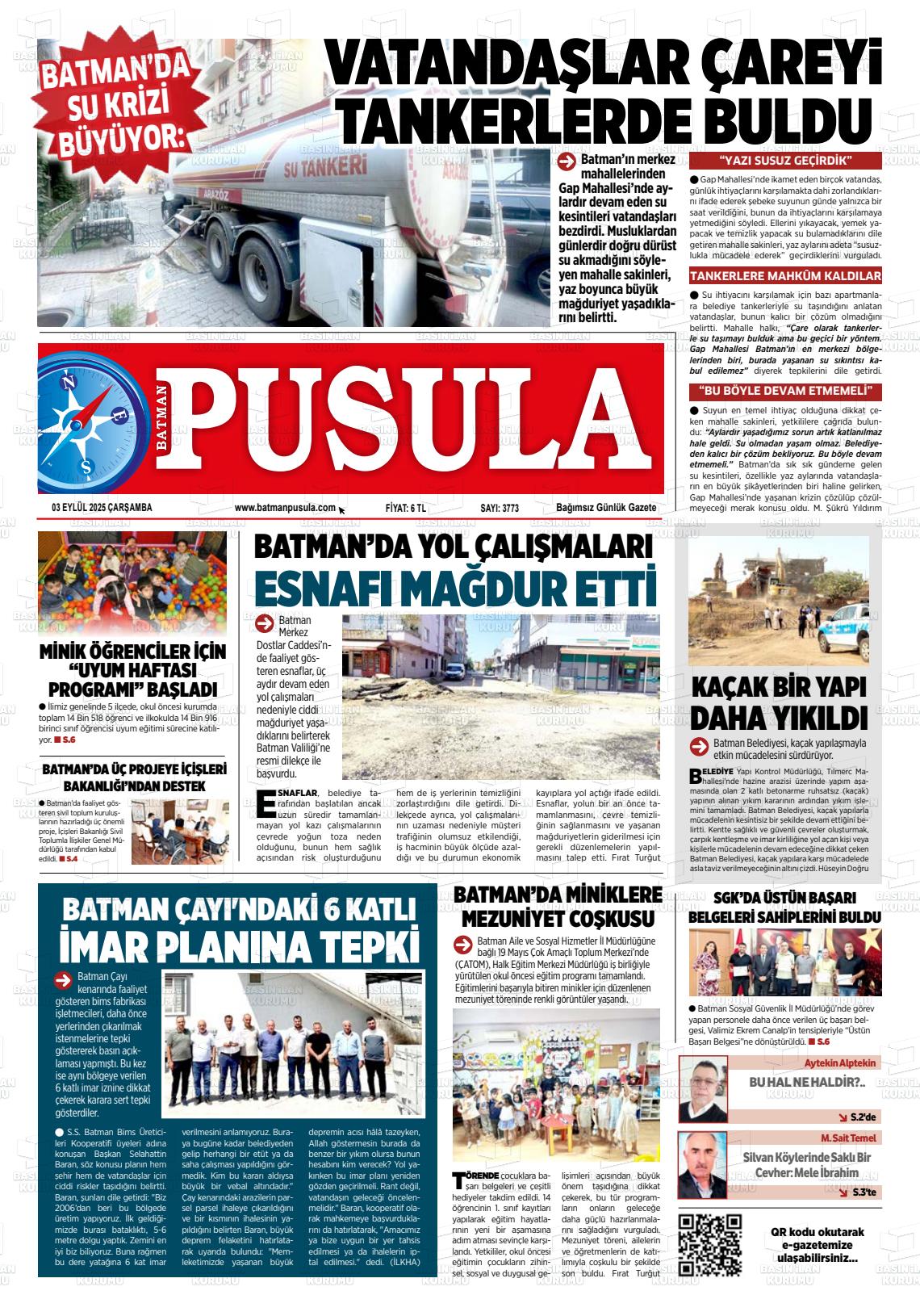 Batman Gazete Manşetleri 3 Eylül 2025 (5)