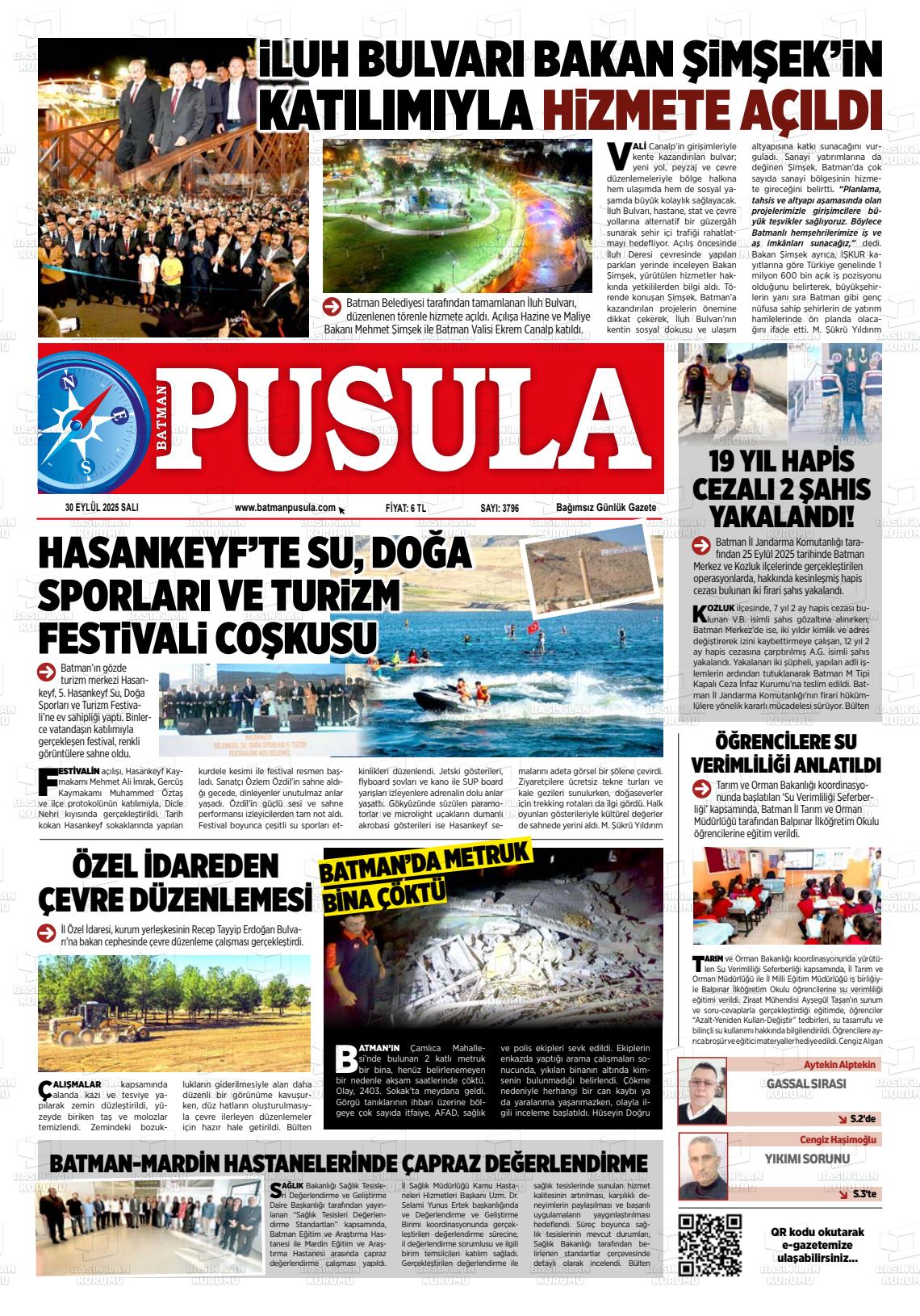 Batman Gazete Manşetleri 30 Eylül 2025 (1)