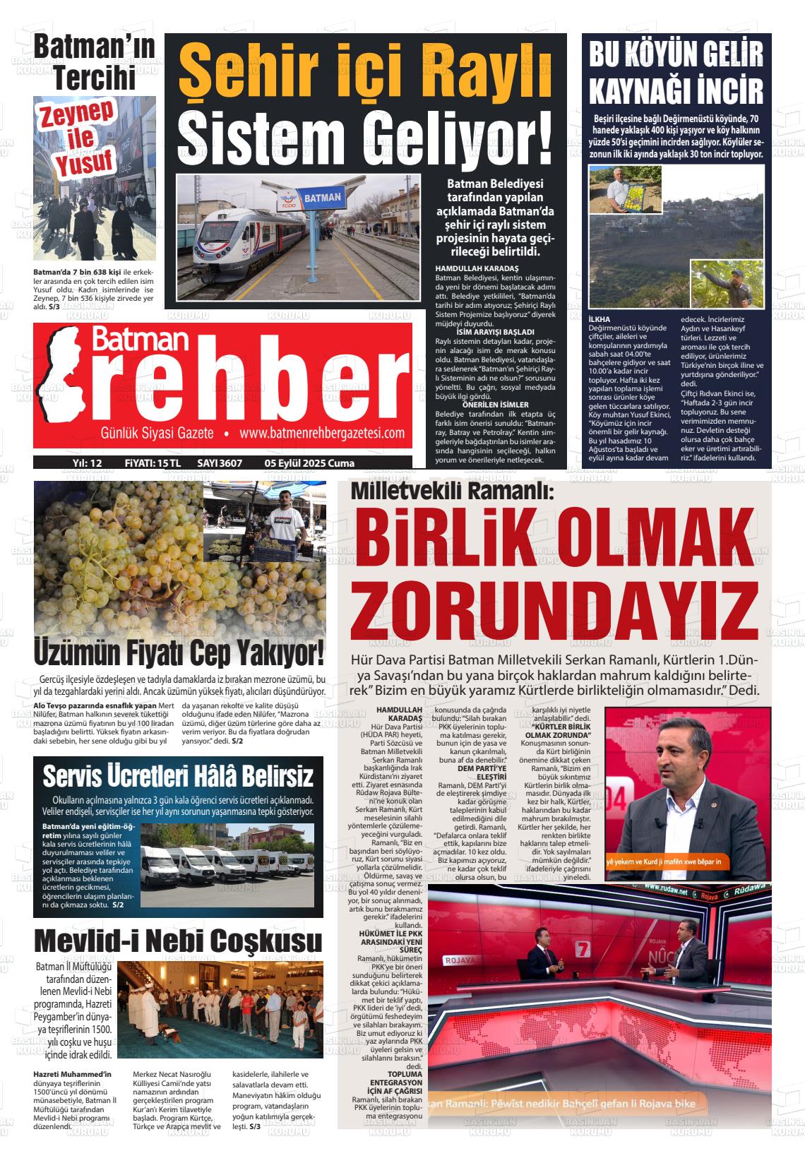 Batman Gazete Manşetleri 5 Eylül 2025 (4)