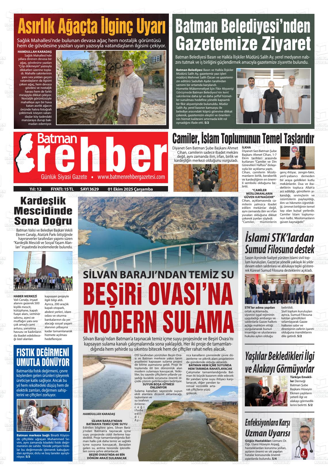 Batman Gazete Manşetleri 1 Ekim 2025 (4)