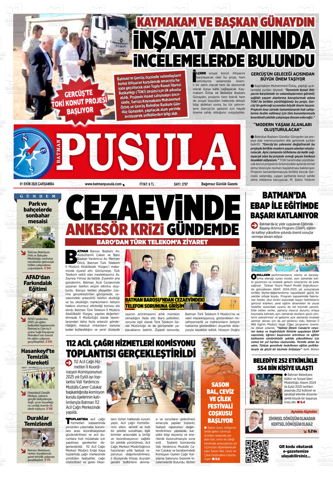Batman Gazete Manşetleri 1 Ekim 2025 (5)