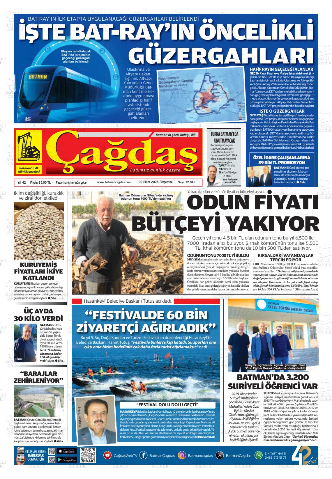 Batman Gazete Manşetleri 2 Ekim 2025 (2)