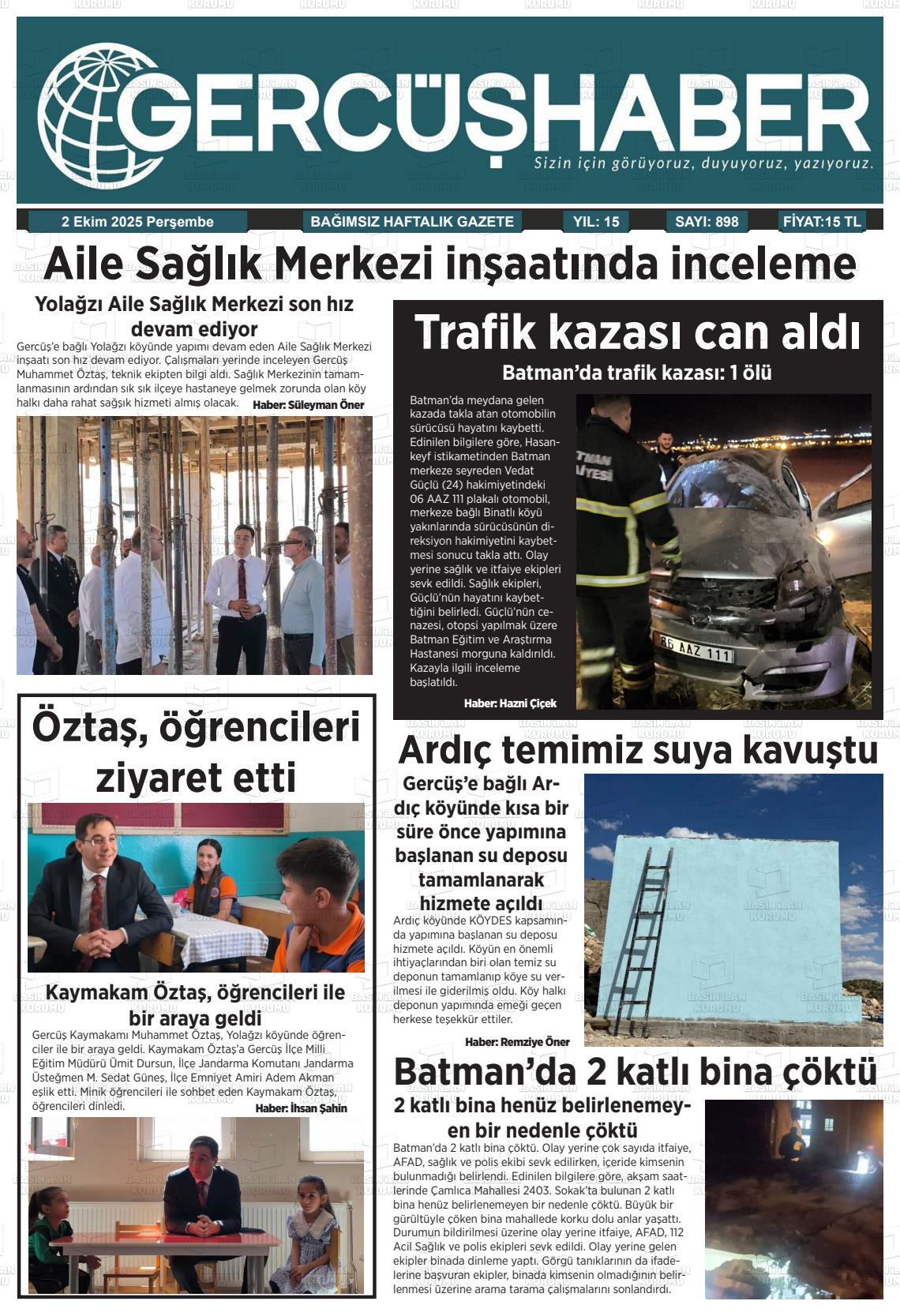 Batman Gazete Manşetleri 2 Ekim 2025 (6)