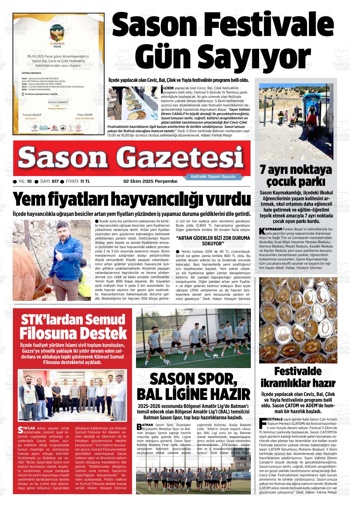 Batman Gazete Manşetleri 2 Ekim 2025 (7)