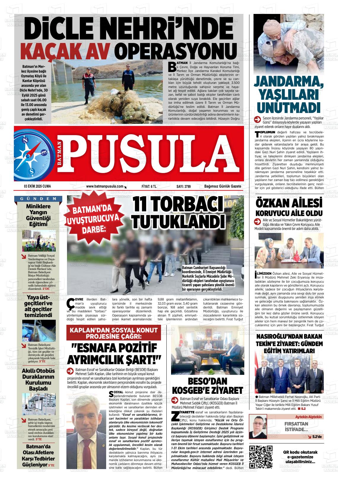 Batman Gazete Manşetleri 3 Ekim 2025 (1)