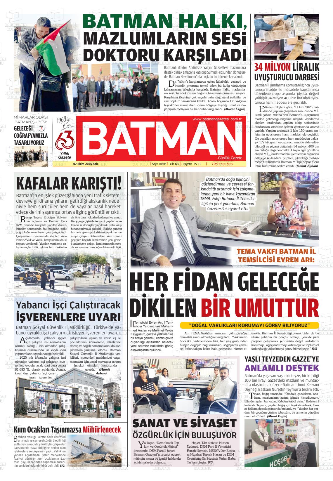 Batman Gazete Manşetleri 7 Ekim 2025 (1)