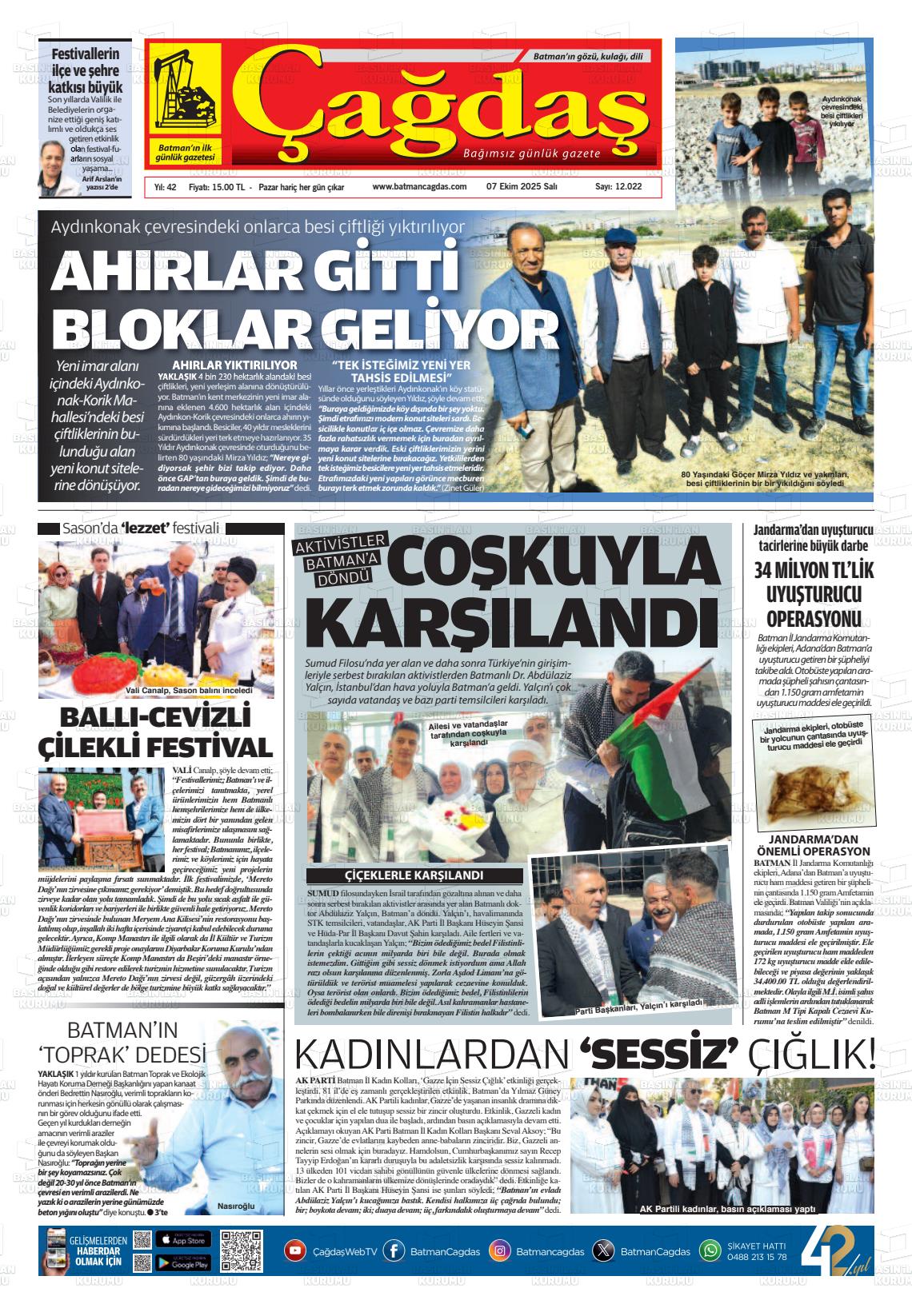 Batman Gazete Manşetleri 7 Ekim 2025 (2)