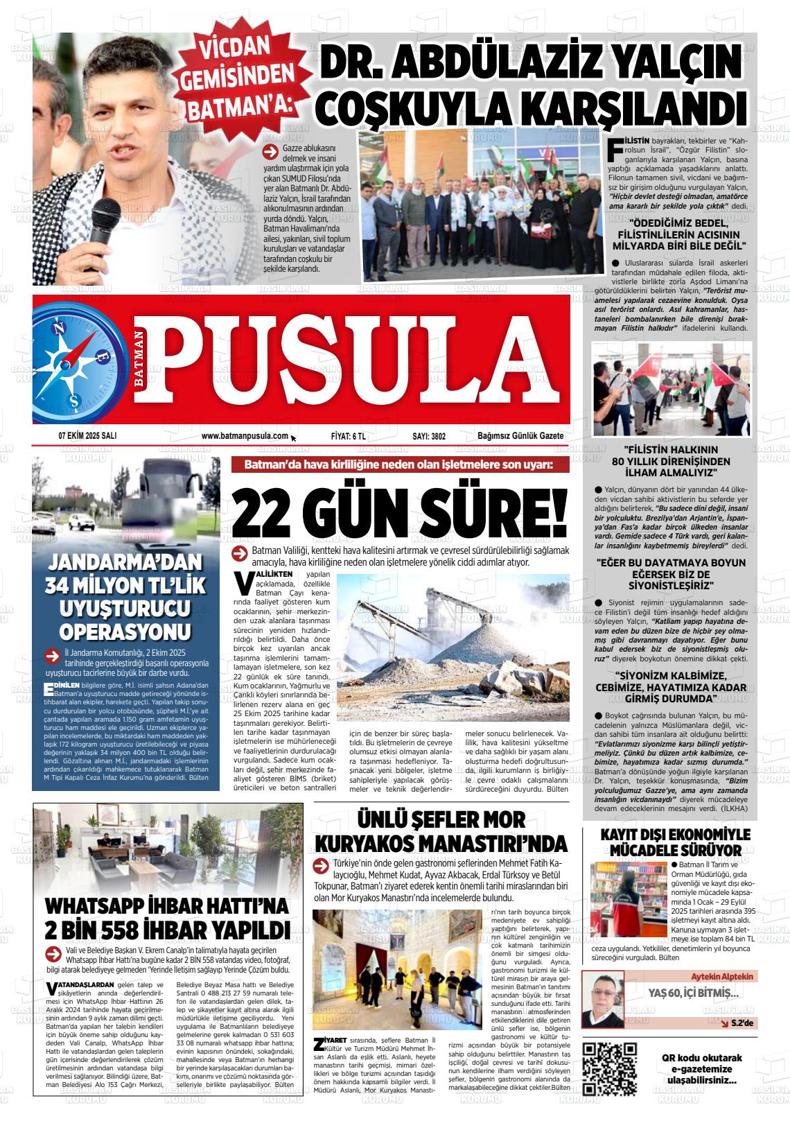 Batman Gazete Manşetleri 7 Ekim 2025 (5)