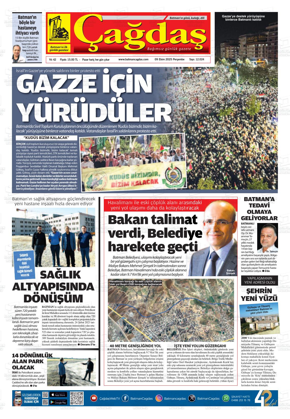 Batman Gazete Manşetleri 9 Ekim 2025 (2)