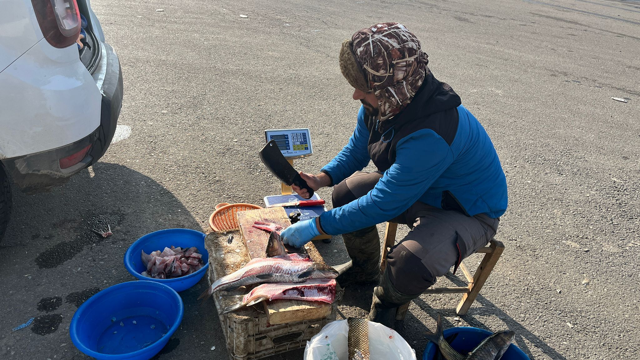 15 Yıldır Seyyar Olarak Balık Satıyor (2)