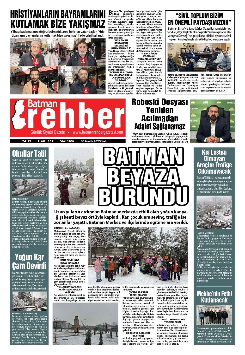 29 Aralık Salı
