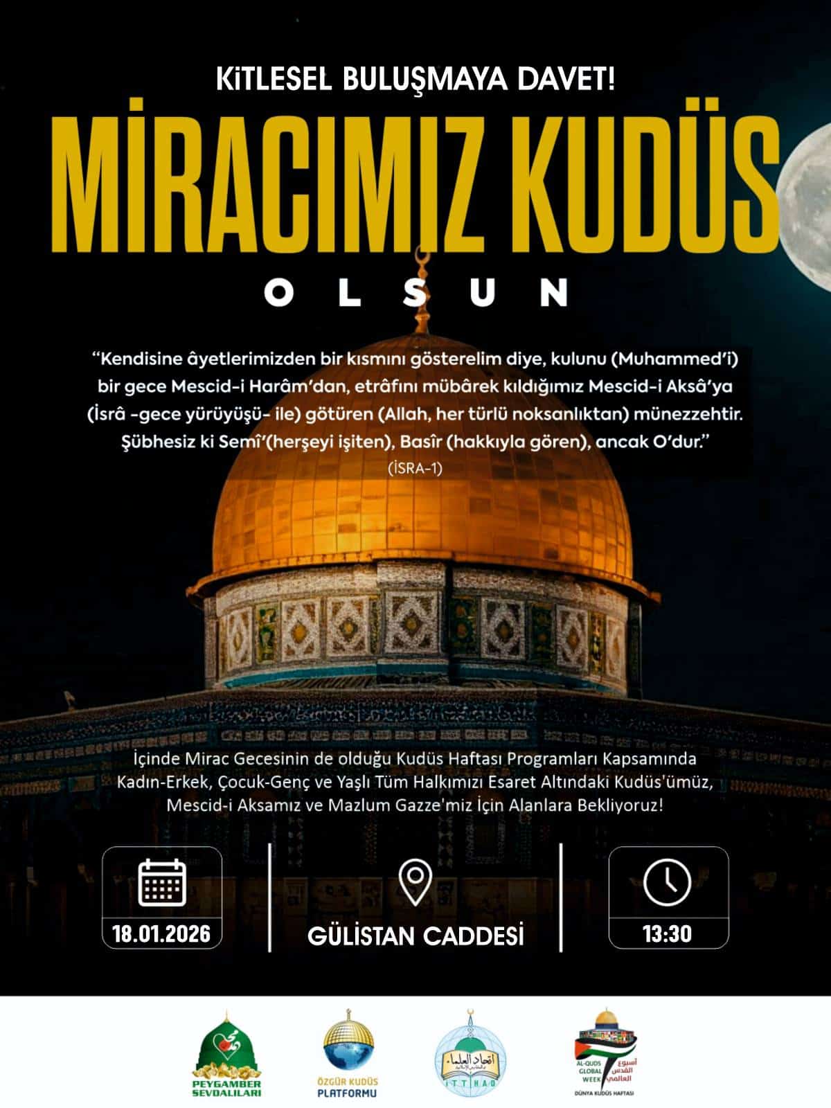 Batman Halkı Kudüs İçin Gülistan’da Buluşacak