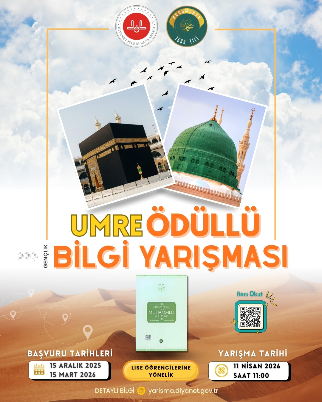 Diyanet’ten Gençlere Büyük Fırsat 2026 Umre Ödüllü Bilgi Yarışması Başlıyor