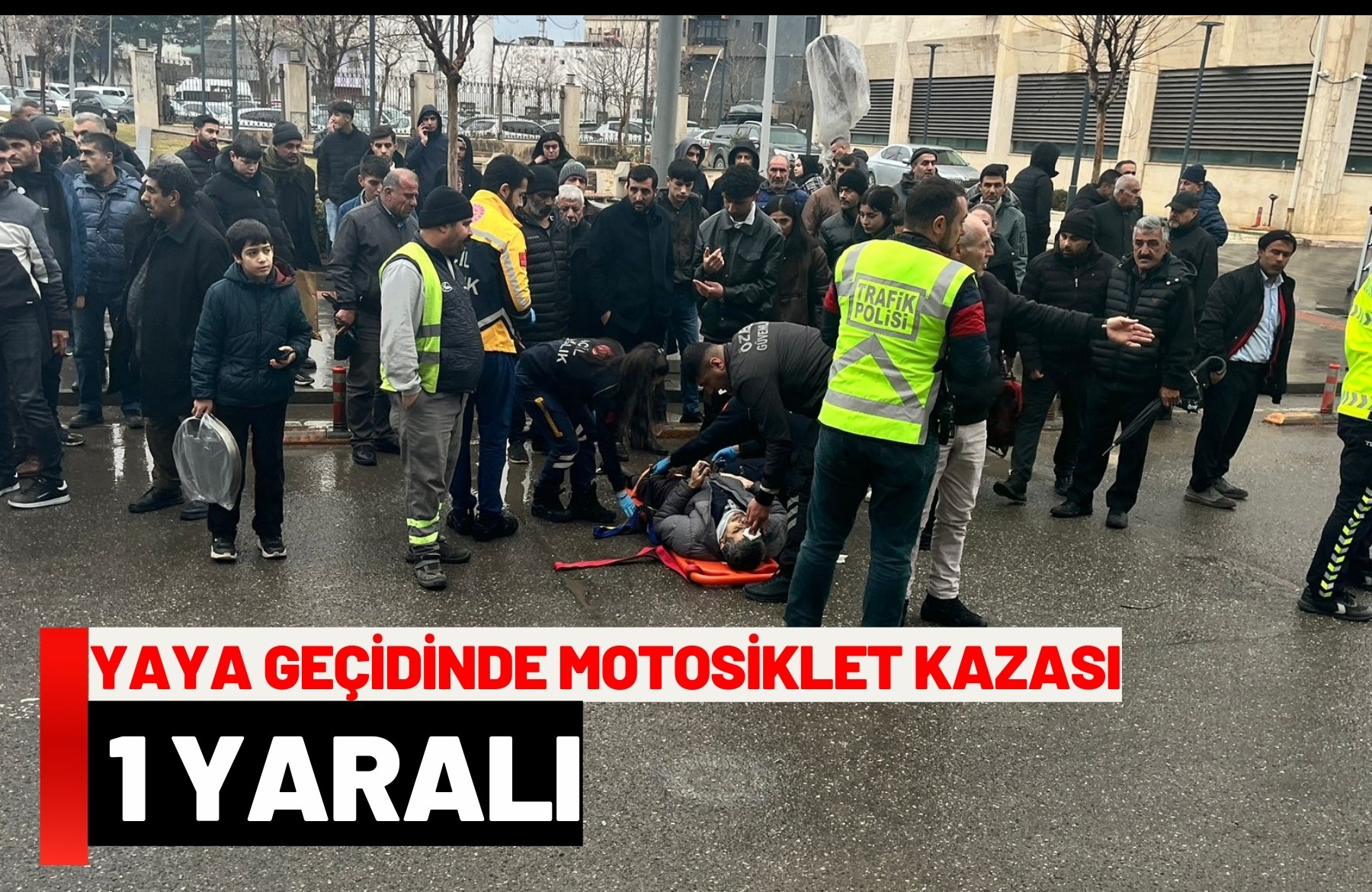 Yaya Geçidinde Motosiklet Kazası 1 Yaralı (1)