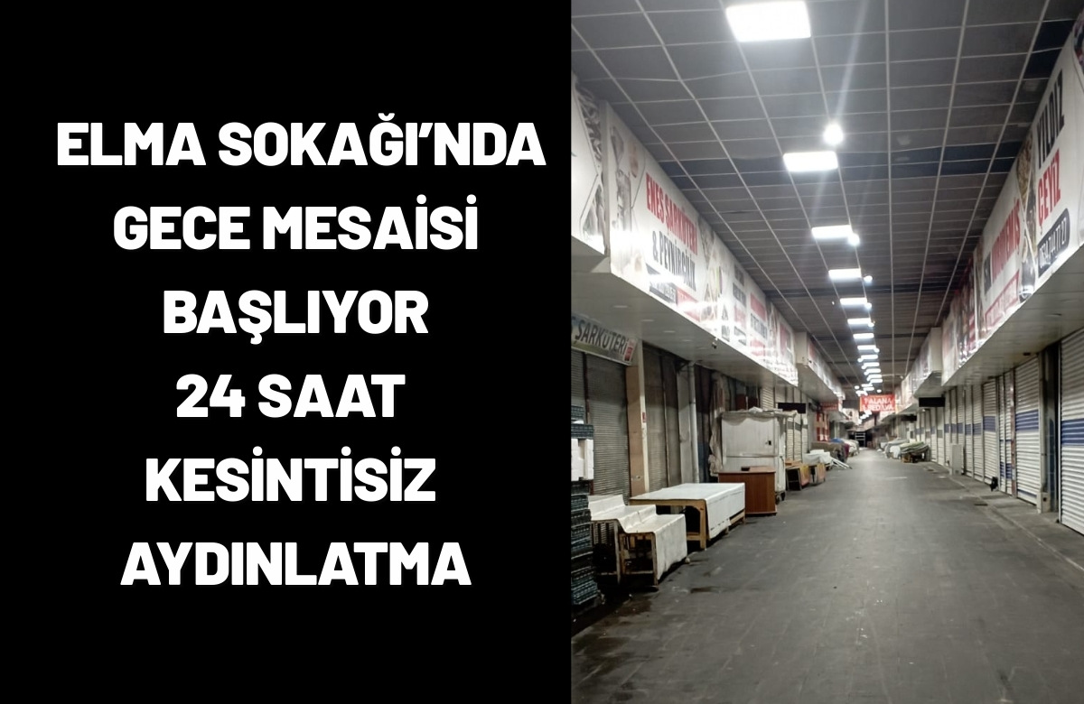 Batman Elma Sokağı’nda Gece Mesaisi Başlıyor: 24 Saat Kesintisiz Aydınlatma