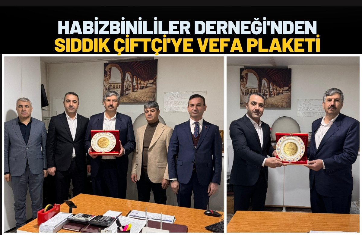 Habizbinililer Derneği'nden Sıddık Çiftçi'ye Vefa Plaketi