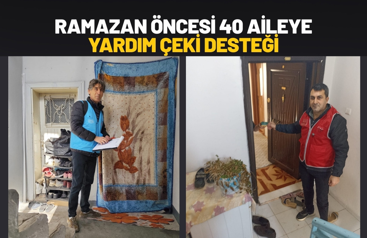 Ramazan Öncesi 40 Aileye Yardım Çeki Desteği