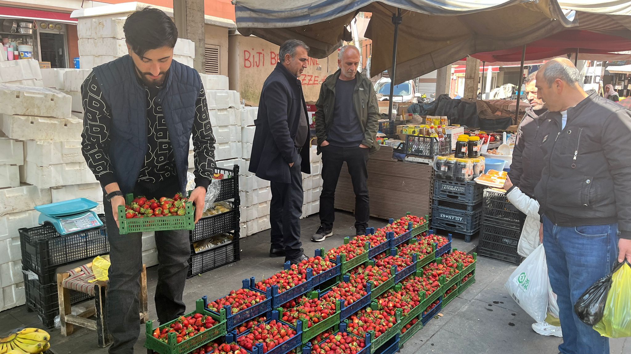 Alo Tevşo’da Sason Çileği Tezgahları Süsledi (2)