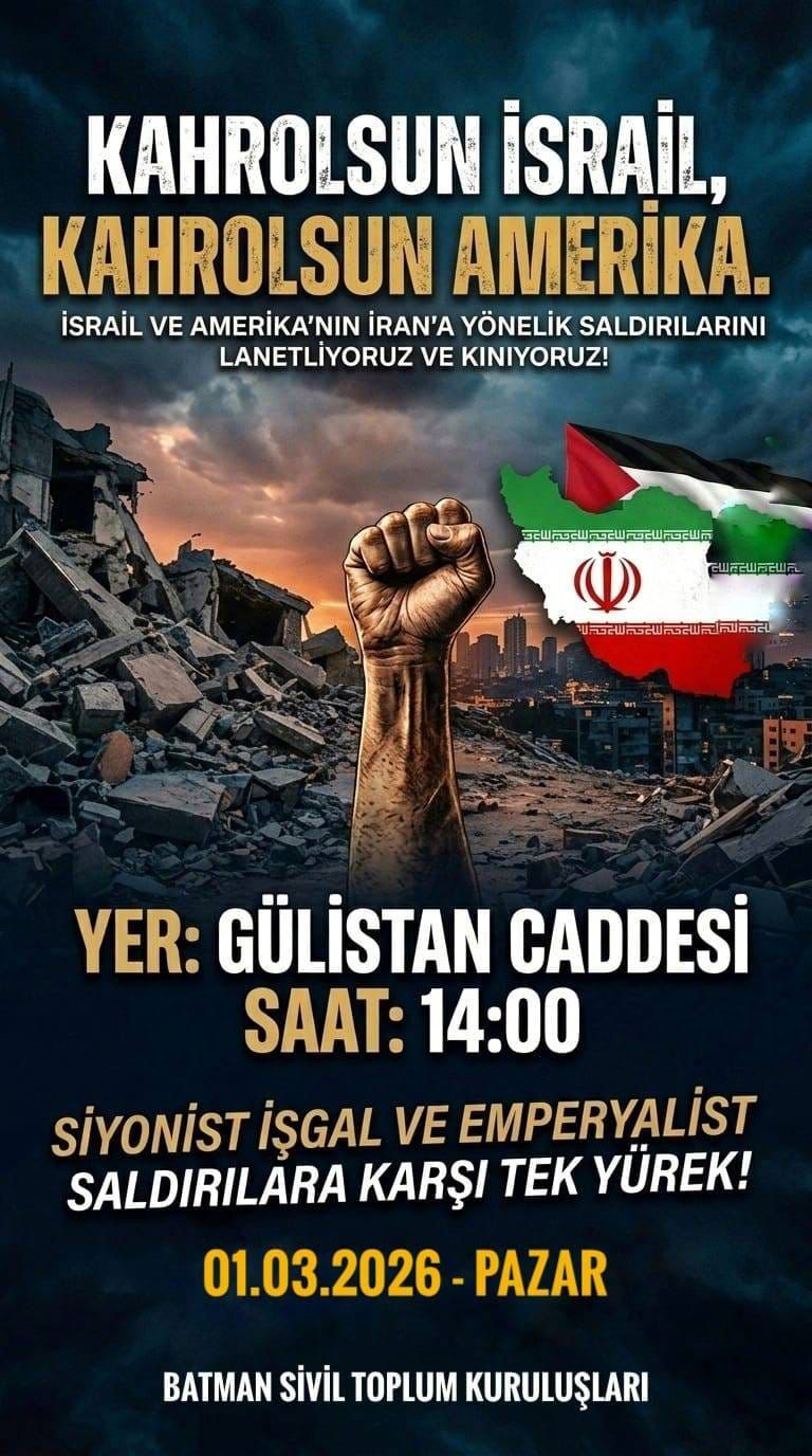 Batman Halkı İran'a Saldırıyı Lanetleyecek (2)