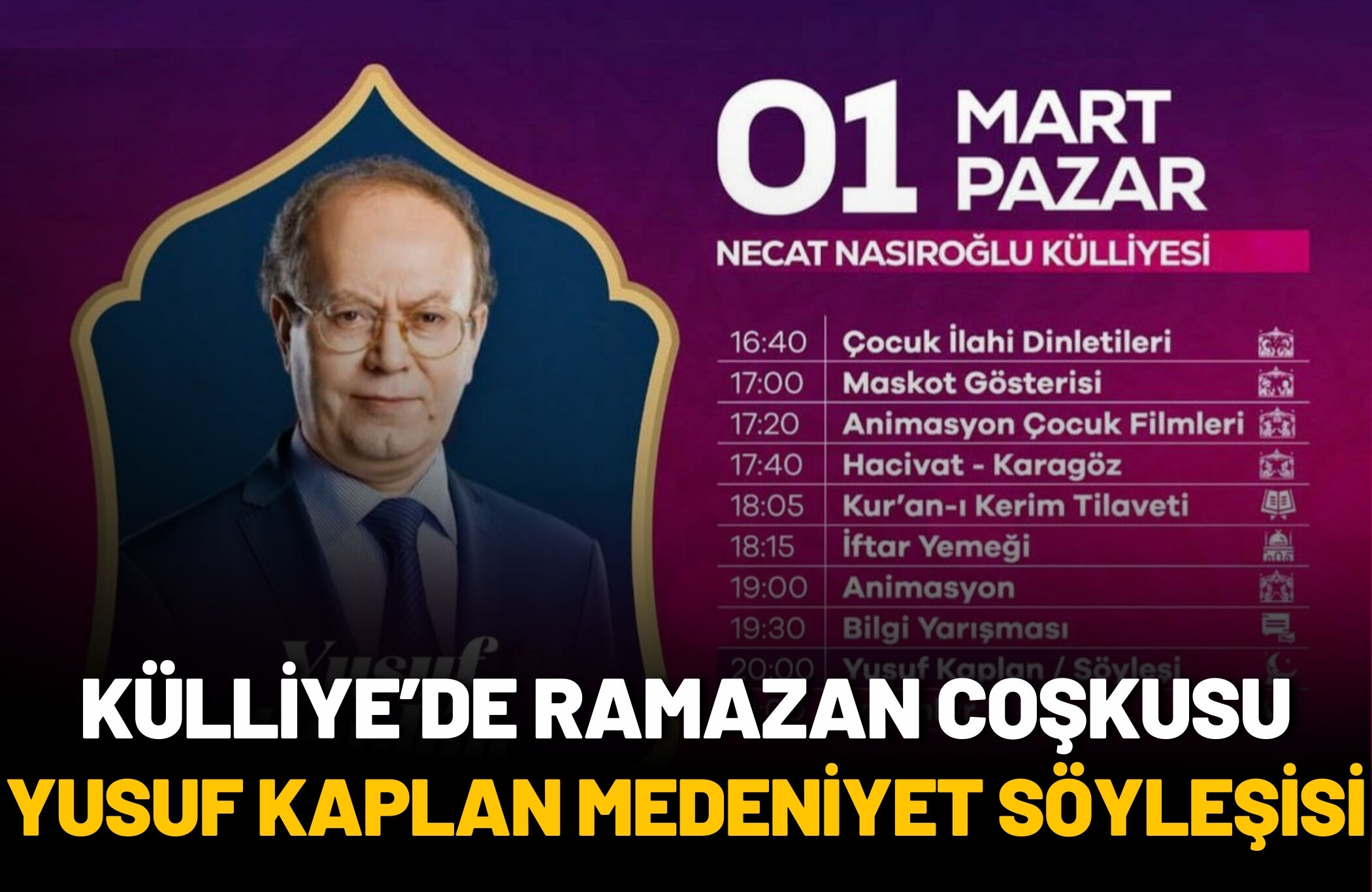 Külliye’de Ramazan Coşkusu: Yusuf Kaplan Medeniyet Söyleşisi