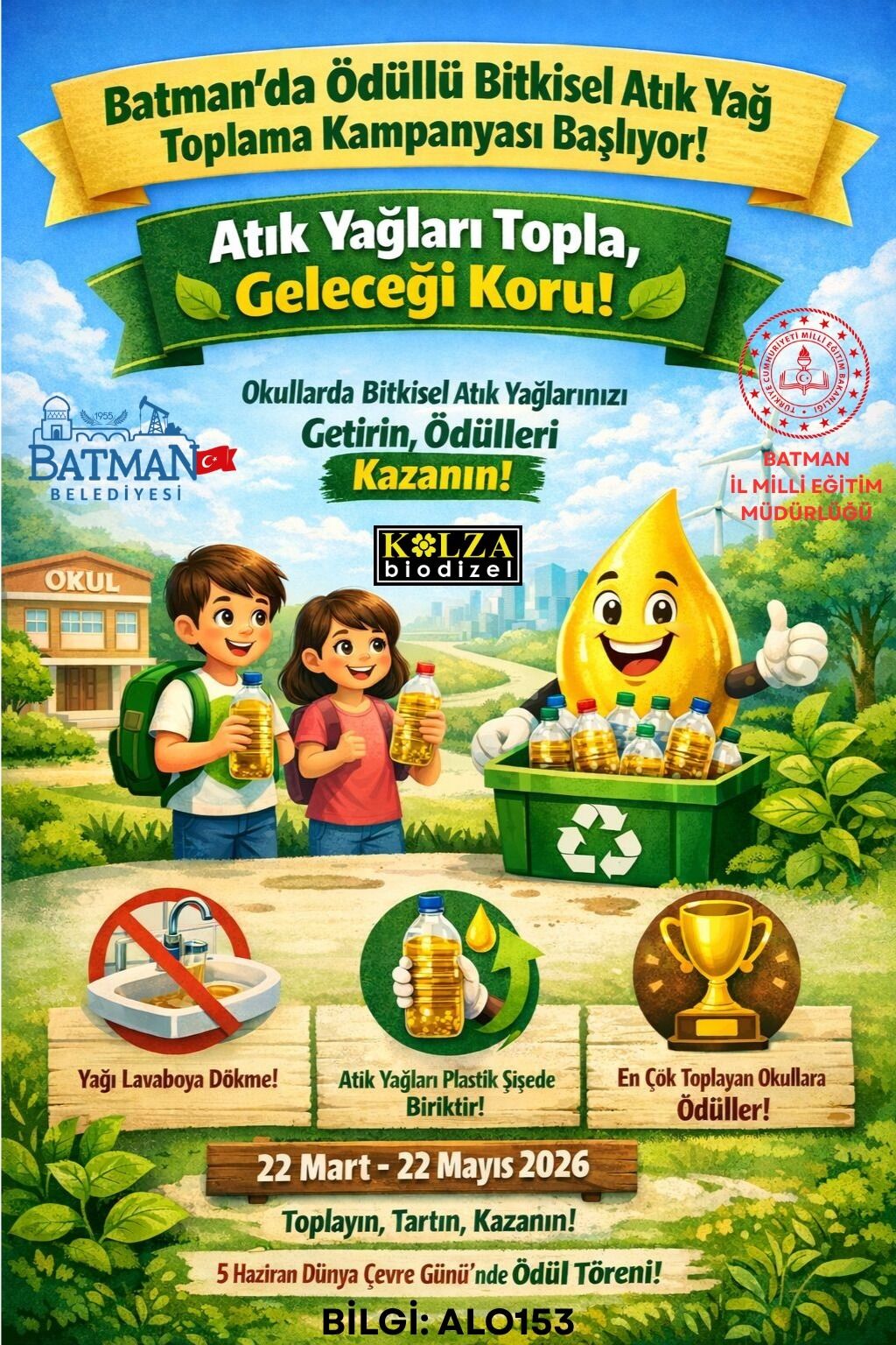 Atık Yağlar Geleceğe Kazandırılıyor Batman’da Okullar Arası Büyük Yarış Başlıyor1