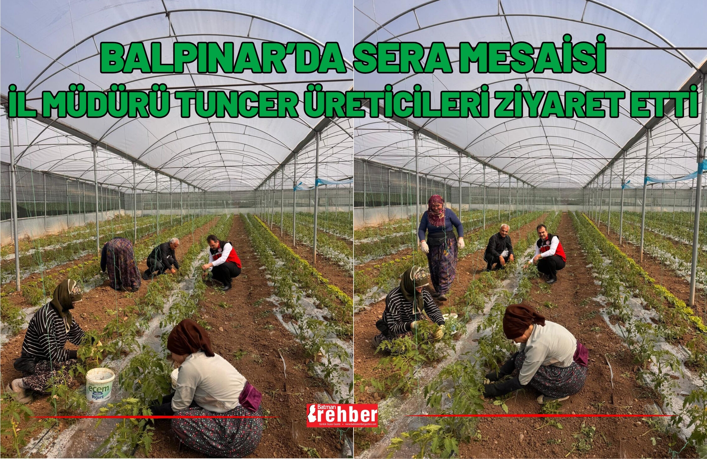 Balpınar’da Sera Mesaisi: İl Müdürü Tuncer Üreticileri Ziyaret Etti
