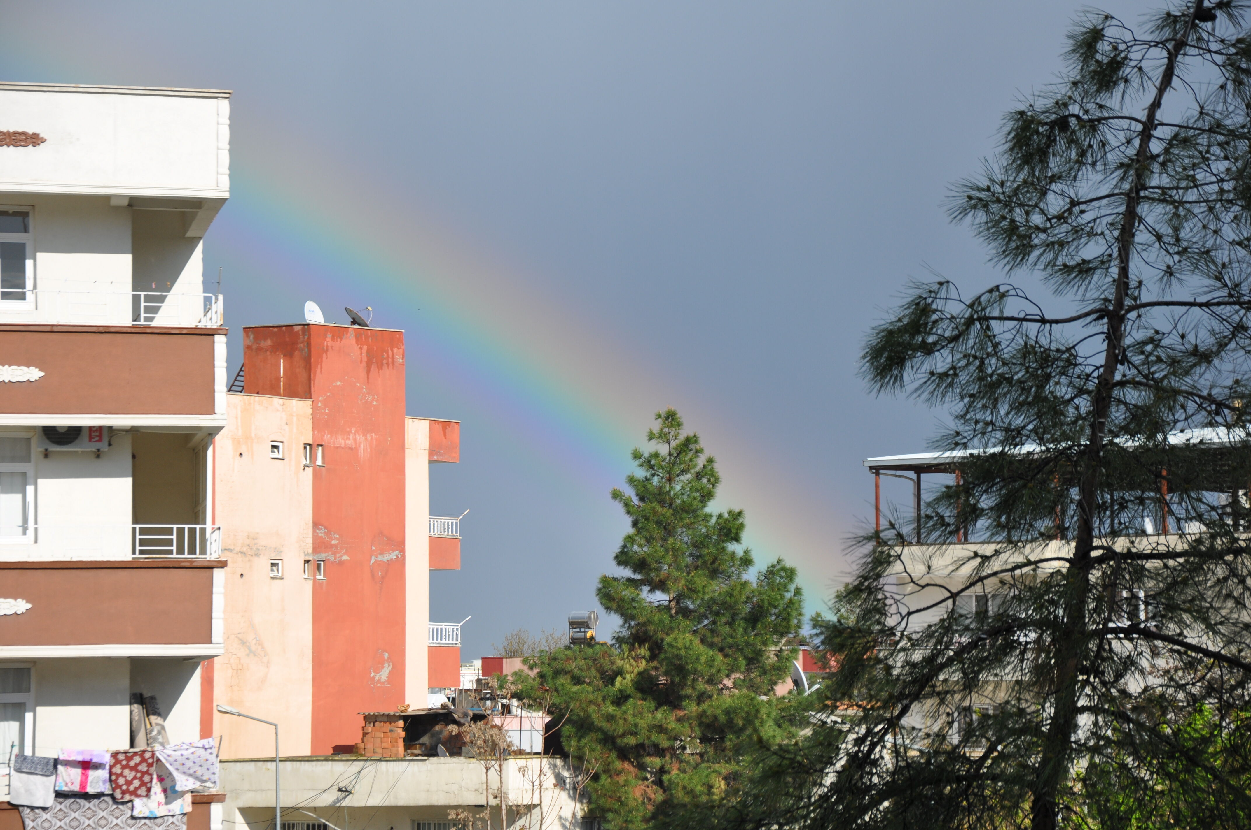 Batman Semalarında Renklerin Buluşması Gökkuşağı Şehri Süsledi (1)