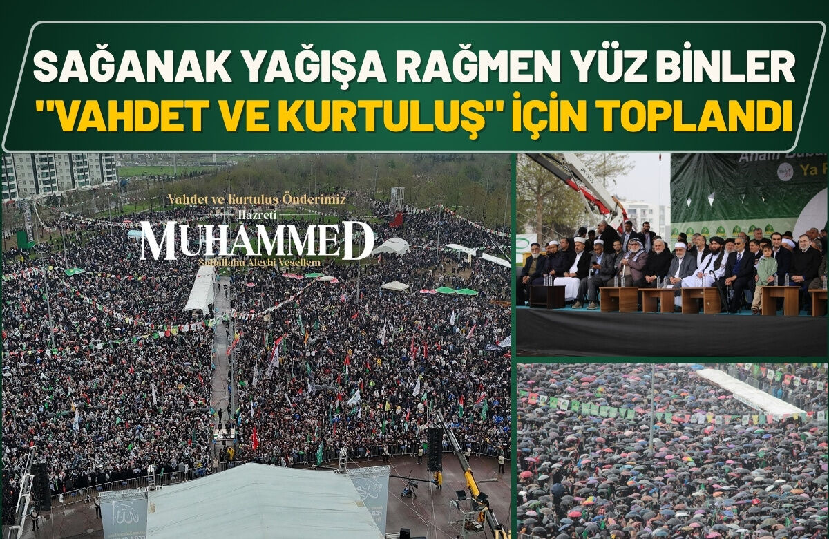 Diyarbakır’da Sağanak Yağışa Rağmen Yüz Binler "Vahdet ve Kurtuluş" İçin Toplandı