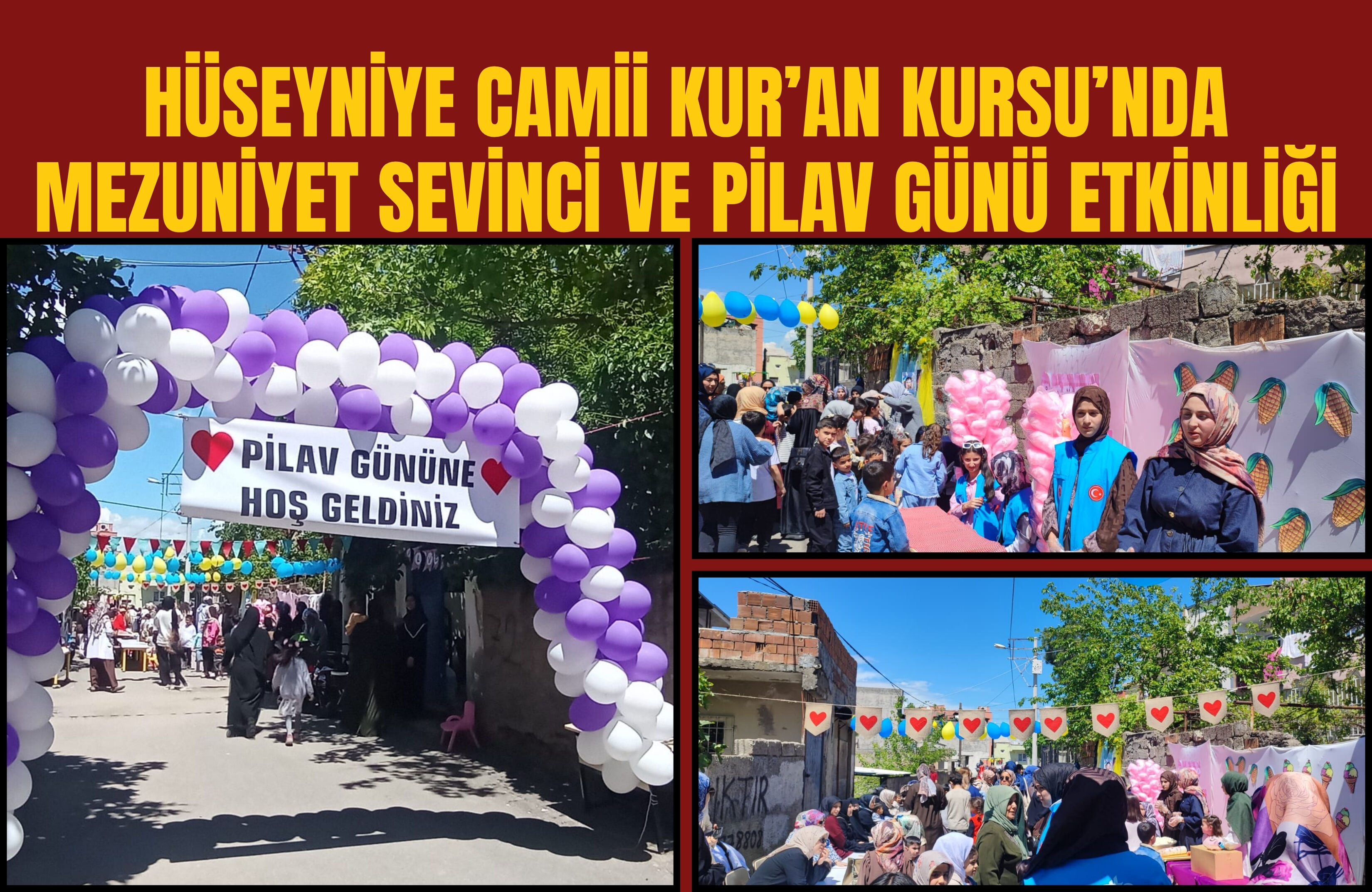 Hüseyniye Camii Kur’an Kursu’nda Mezuniyet Sevinci ve Pilav Günü Etkinliği