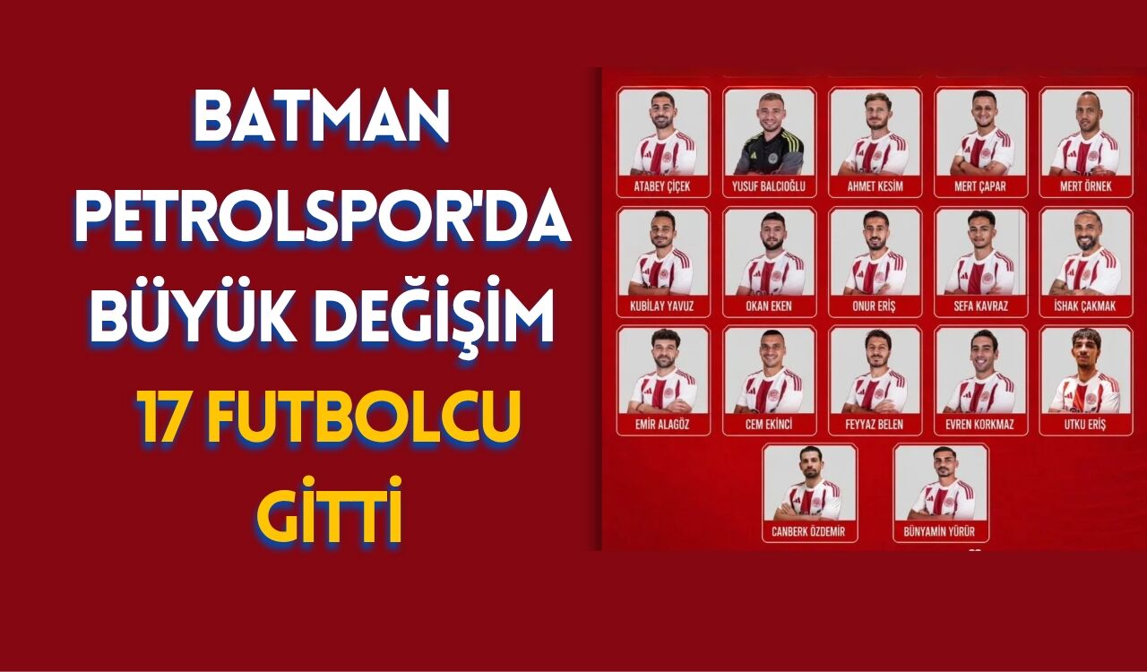 Batman Petrolspor’da Büyük Değişim! 17 Futbolcu Gitti