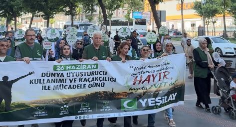 Batman'da Bağımlılığa Karşı Farkındalık Yürüyüşü Gerçekleştirildi (1)