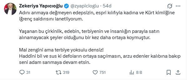 Hüda Par Lideri Yapıcıoğlu Edep Ve İnsanlık Parayla Satın Alınmaz33