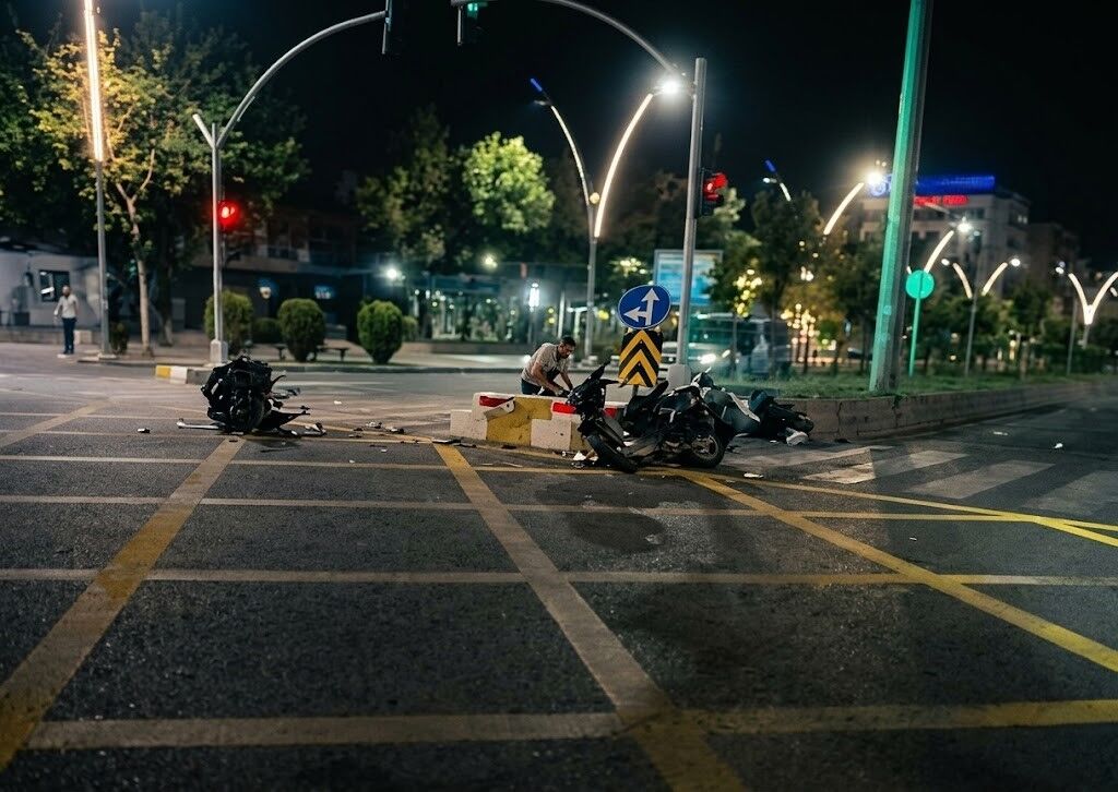 Turgut Özal Bulvarı'nda Motosiklet Kazası 2 Yaralı (5)